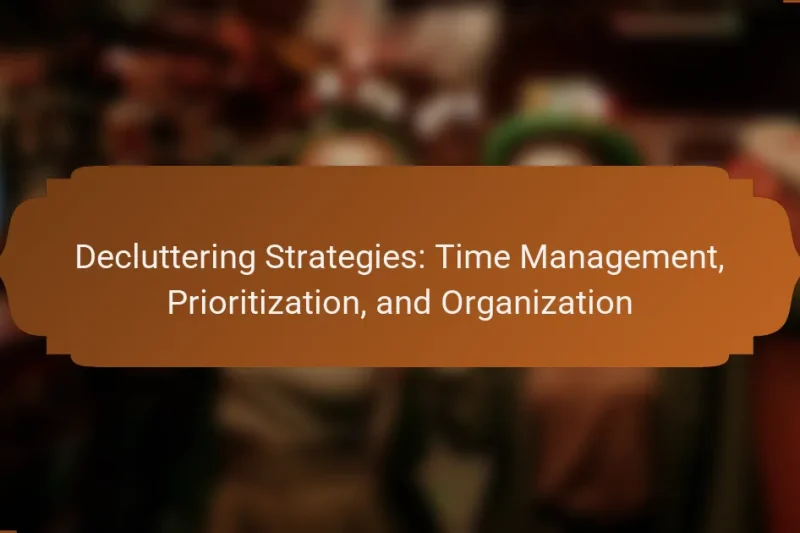 Decluttering Strategies: Time Management, Prioritization, and Organization
