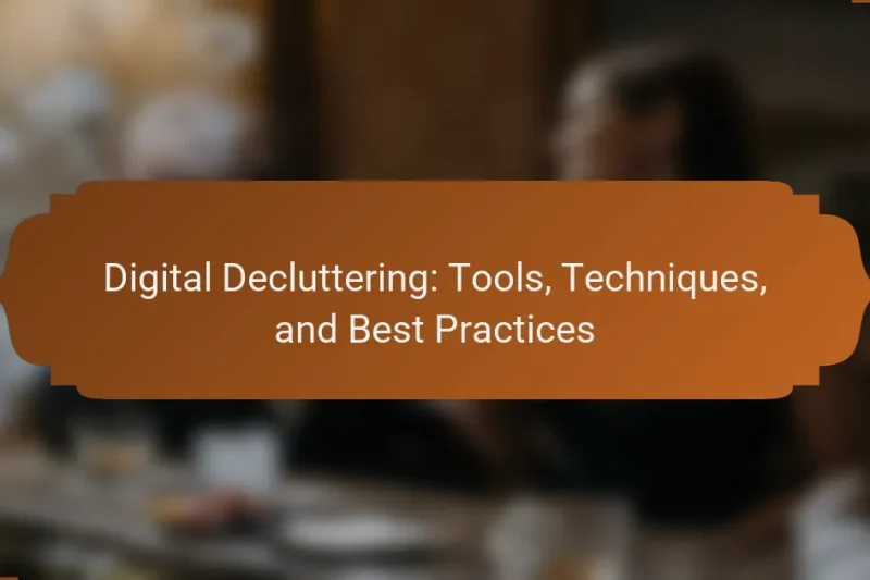 Digital Decluttering: Tools, Techniques, and Best Practices