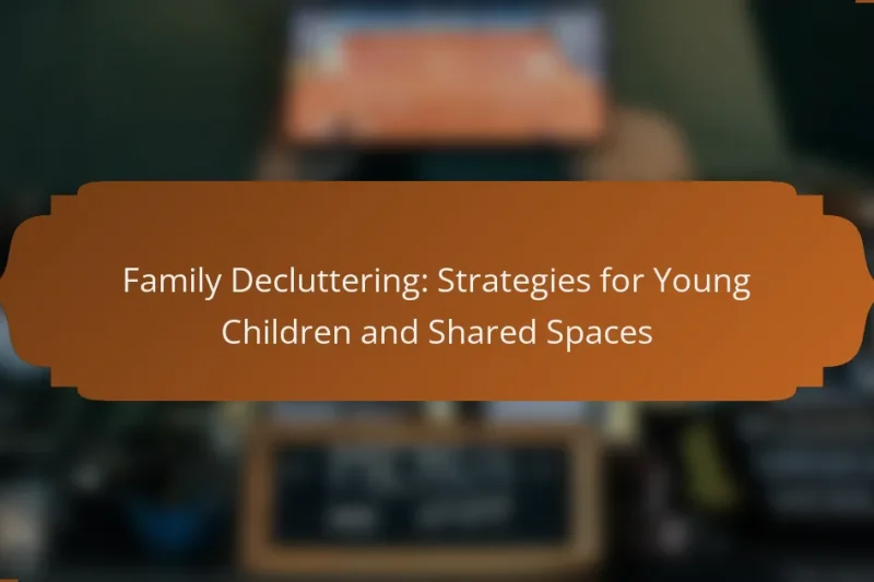 Family Decluttering: Strategies for Young Children and Shared Spaces