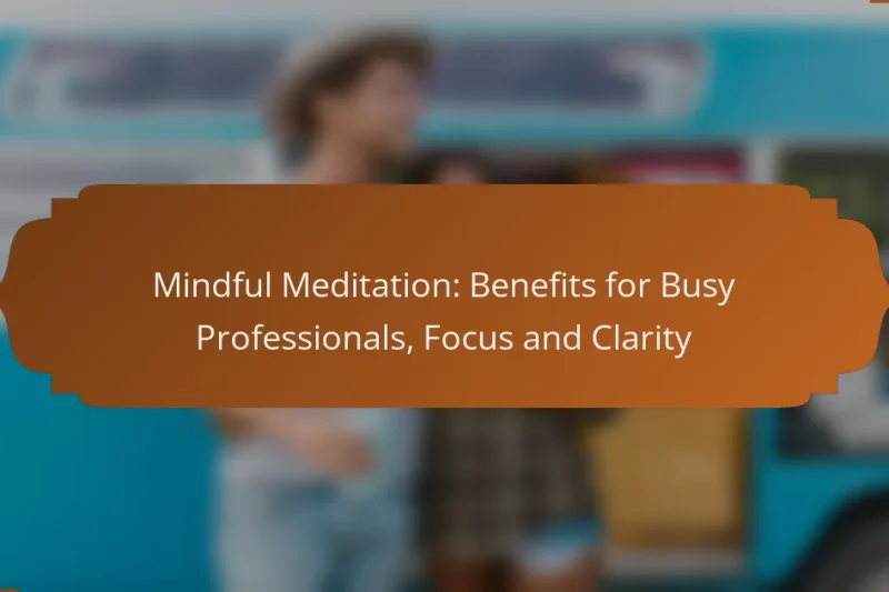 Mindful Meditation: Benefits for Busy Professionals, Focus and Clarity