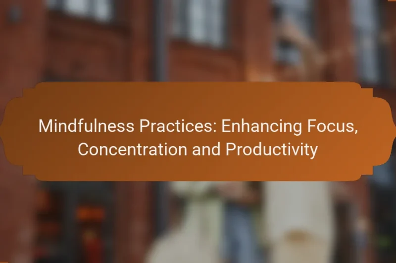 Mindfulness Practices: Enhancing Focus, Concentration and Productivity