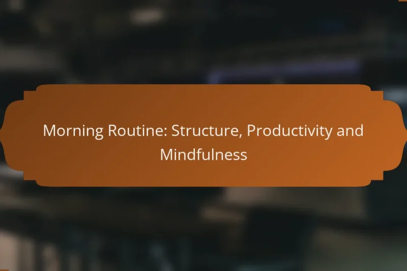 Morning Routine: Structure, Productivity and Mindfulness
