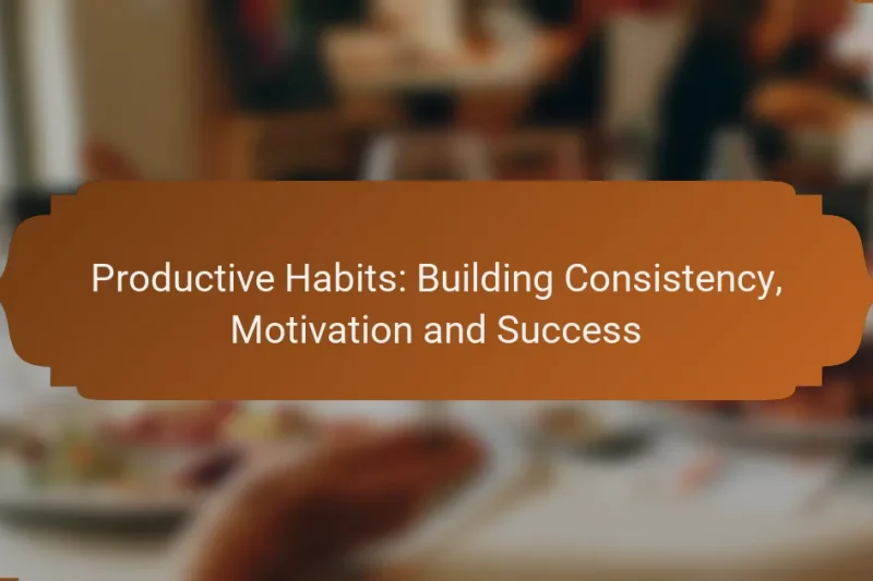 Productive Habits: Building Consistency, Motivation and Success