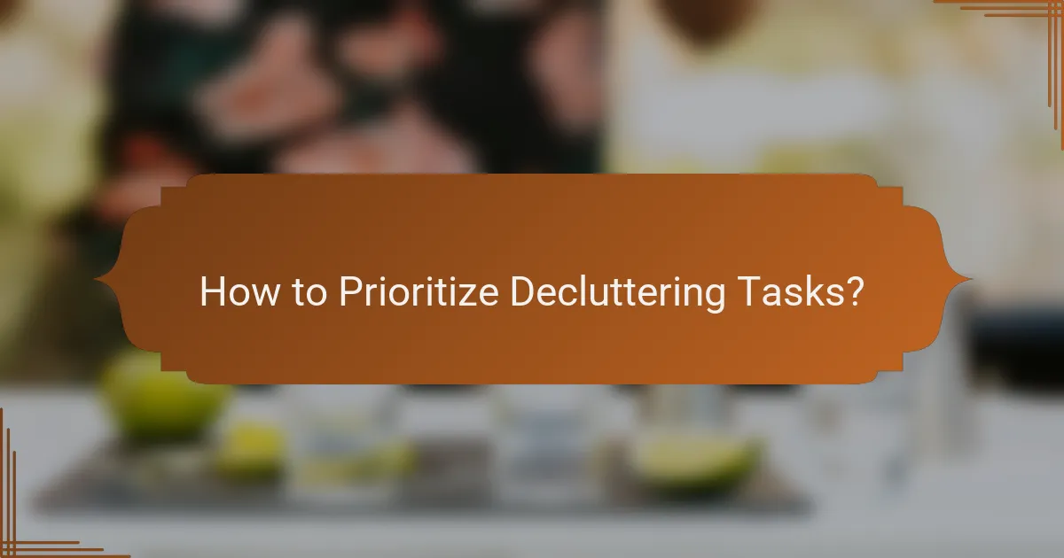 How to Prioritize Decluttering Tasks?