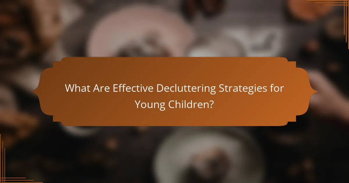 What Are Effective Decluttering Strategies for Young Children?