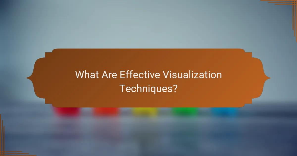 What Are Effective Visualization Techniques?