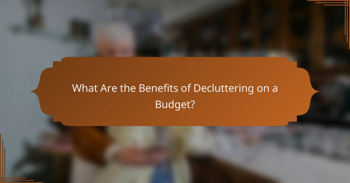 What Are the Benefits of Decluttering on a Budget?