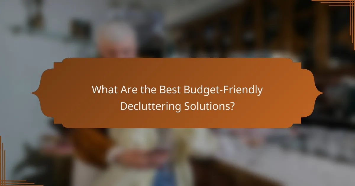 What Are the Best Budget-Friendly Decluttering Solutions?